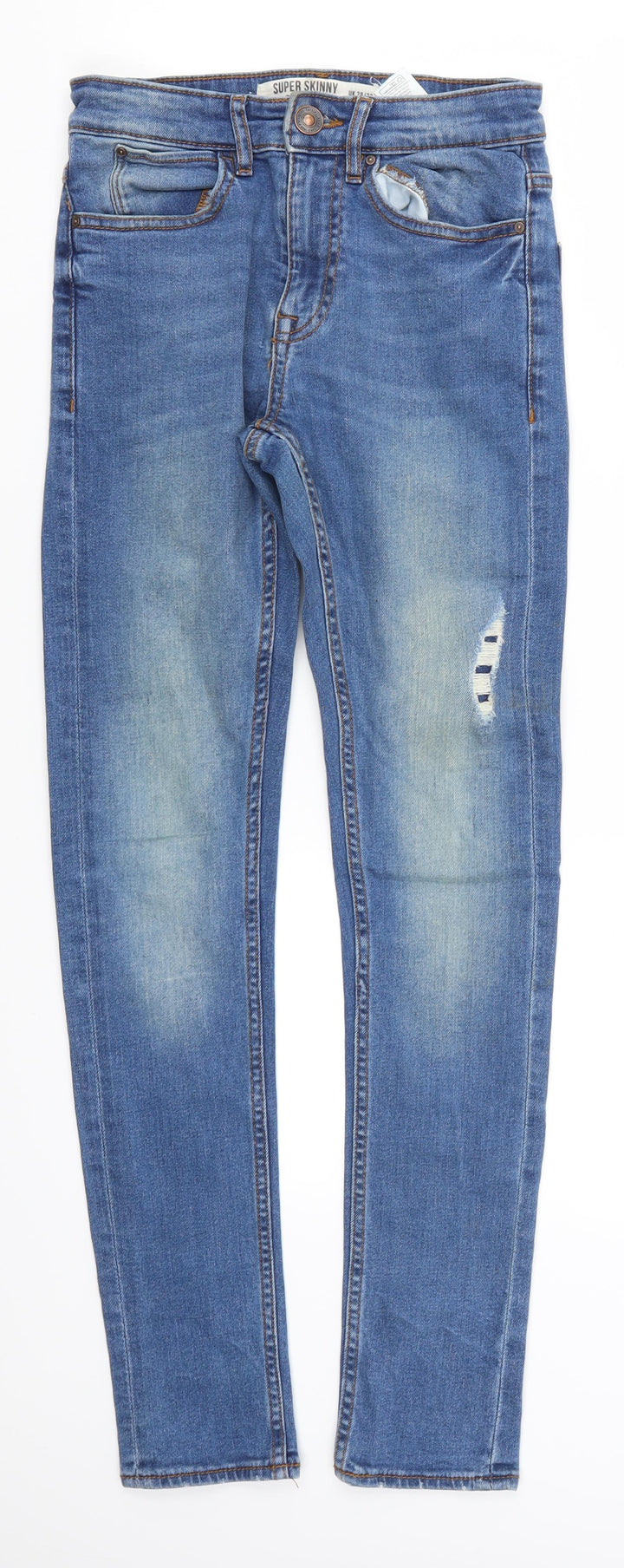 New Look Mens Blue Denim Skinny Jeans Size 28 L29 in