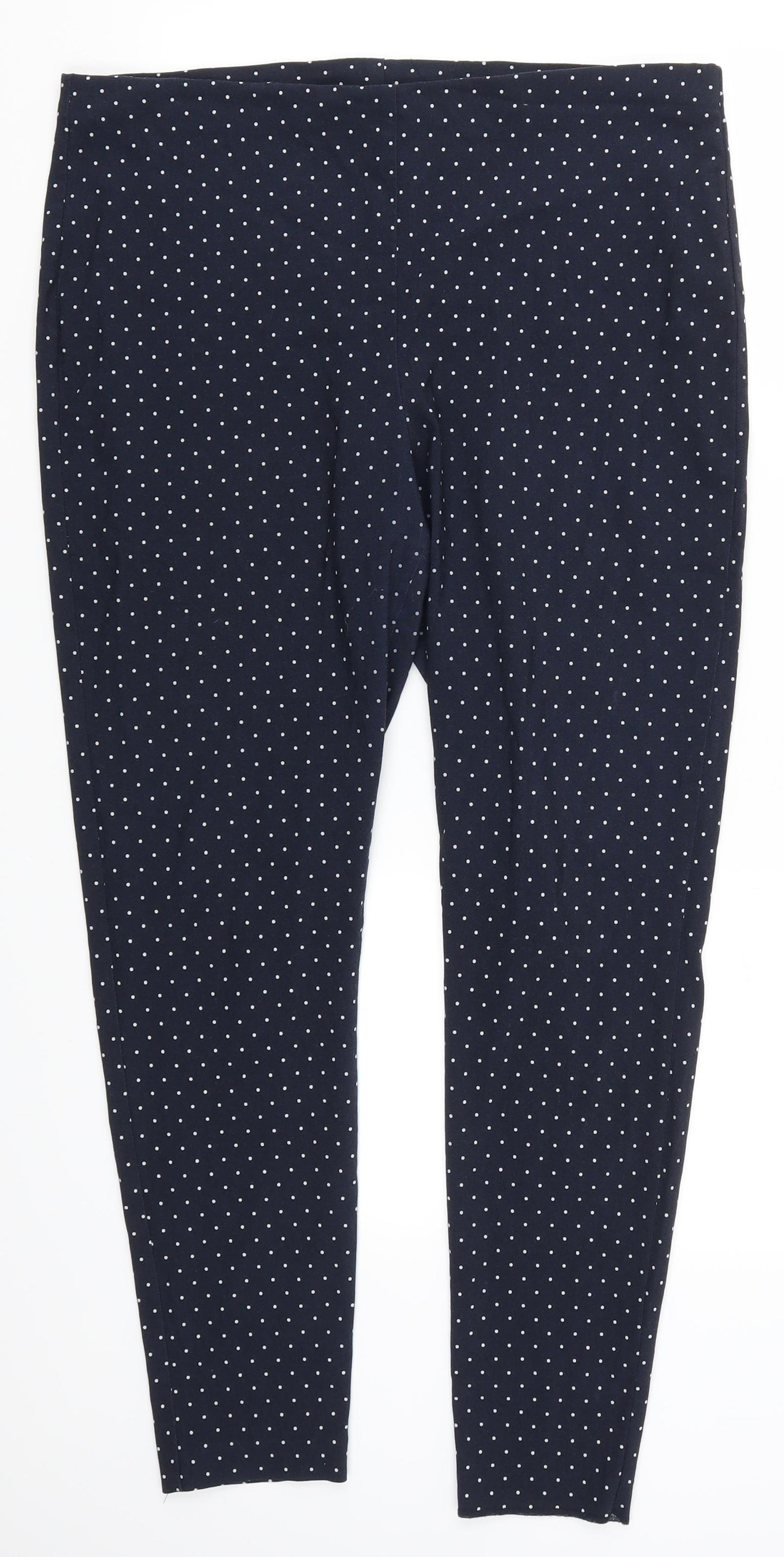 Primark Womens Blue Polka Dot  Carrot Leggings Size 20 L28 in