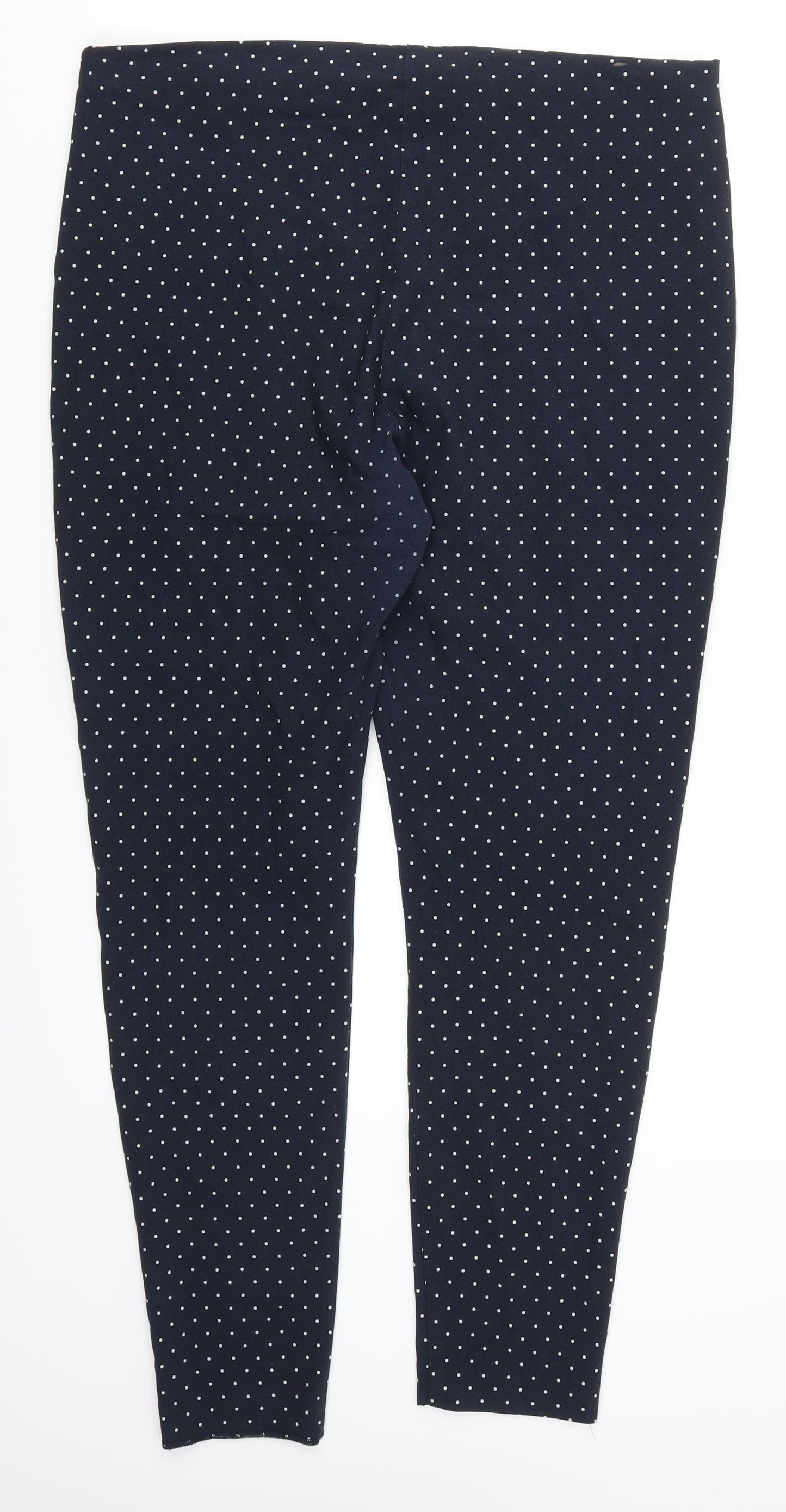 Primark Womens Blue Polka Dot  Carrot Leggings Size 20 L28 in