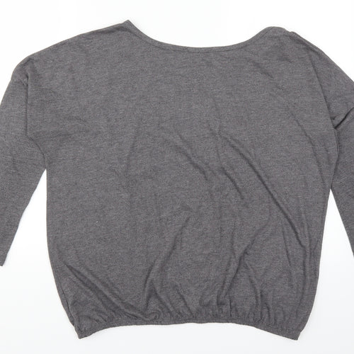 Evie Womens Grey   Basic T-Shirt Size 14