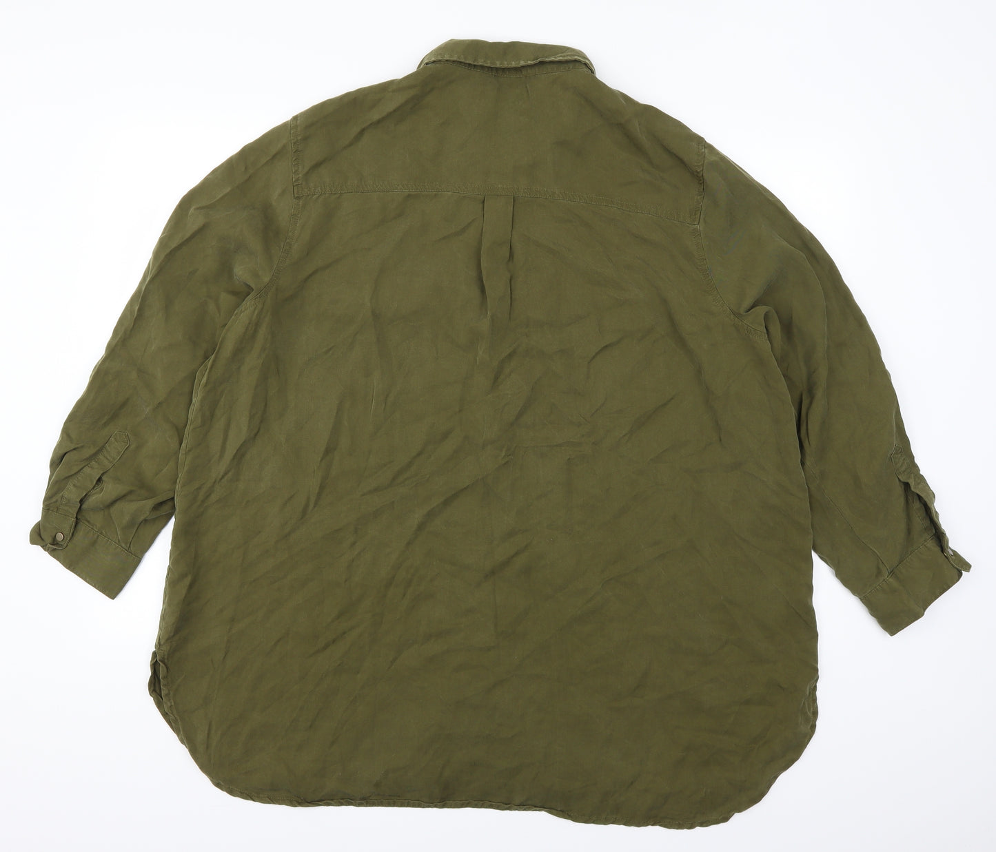 New Look Womens Green   Basic Button-Up Size 22