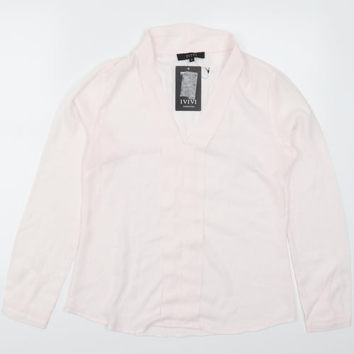 IVIVI Womens Pink   Basic Blouse Size S