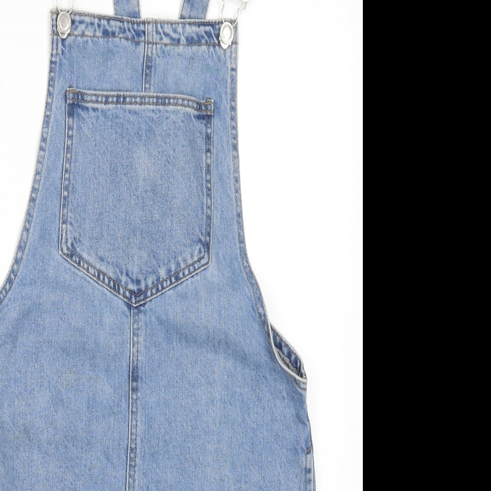 Denim Co Womens Blue  Denim Pinafore/Dungaree Dress  Size 10