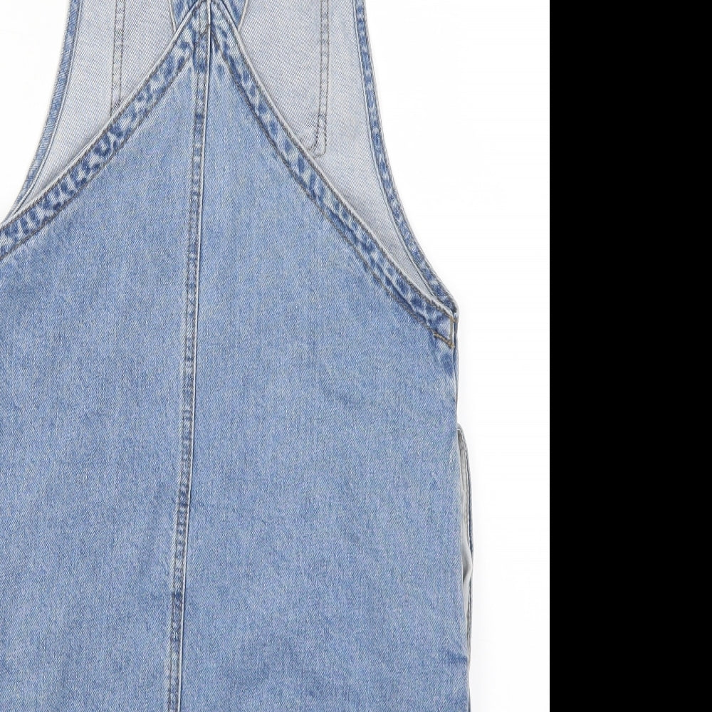 Denim Co Womens Blue  Denim Pinafore/Dungaree Dress  Size 10