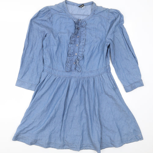 H&M Womens Blue   Skater Dress  Size 16