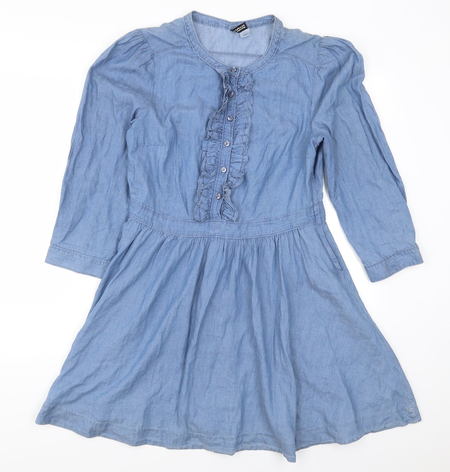 H&M Womens Blue   Skater Dress  Size 16