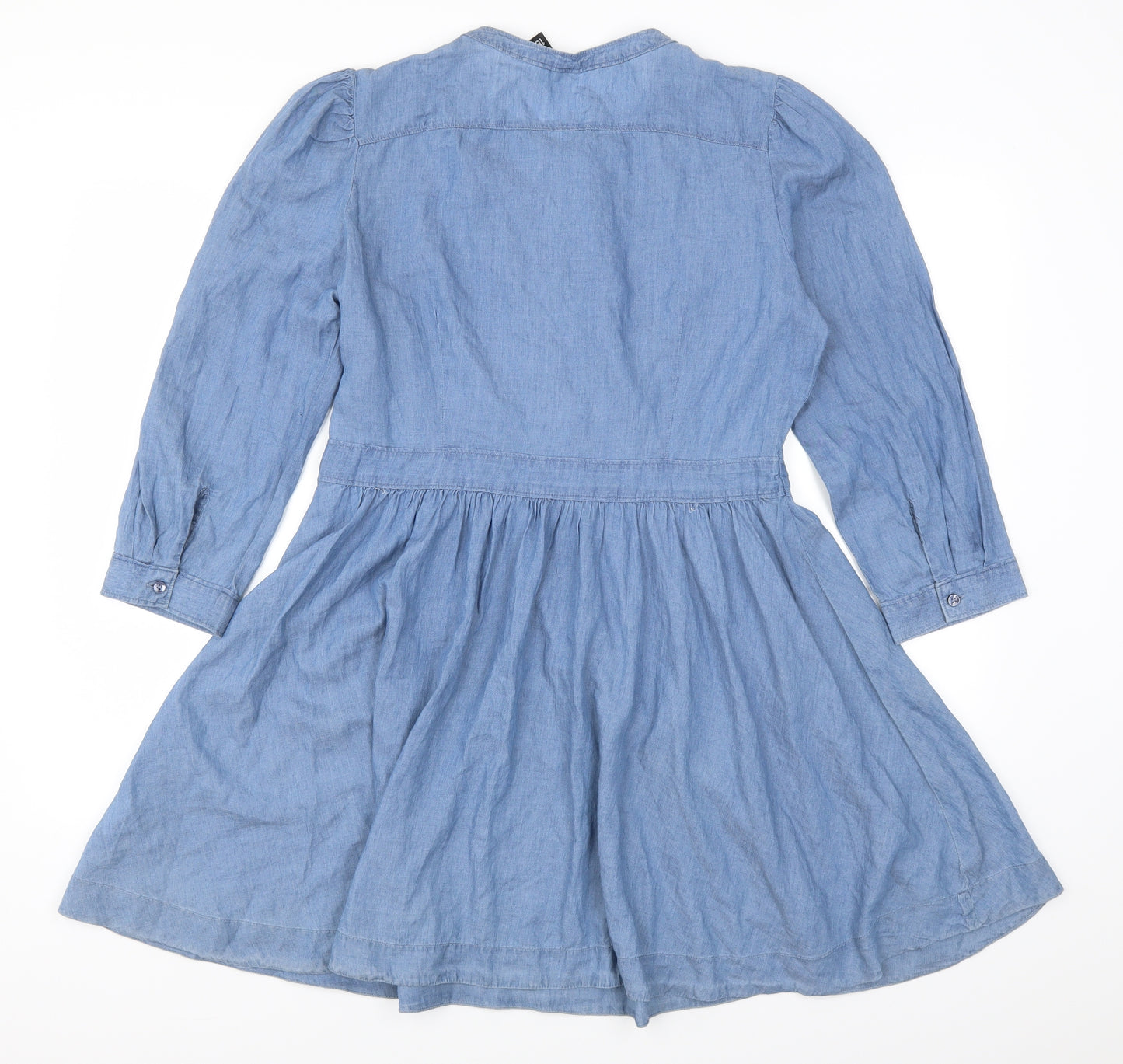 H&M Womens Blue   Skater Dress  Size 16
