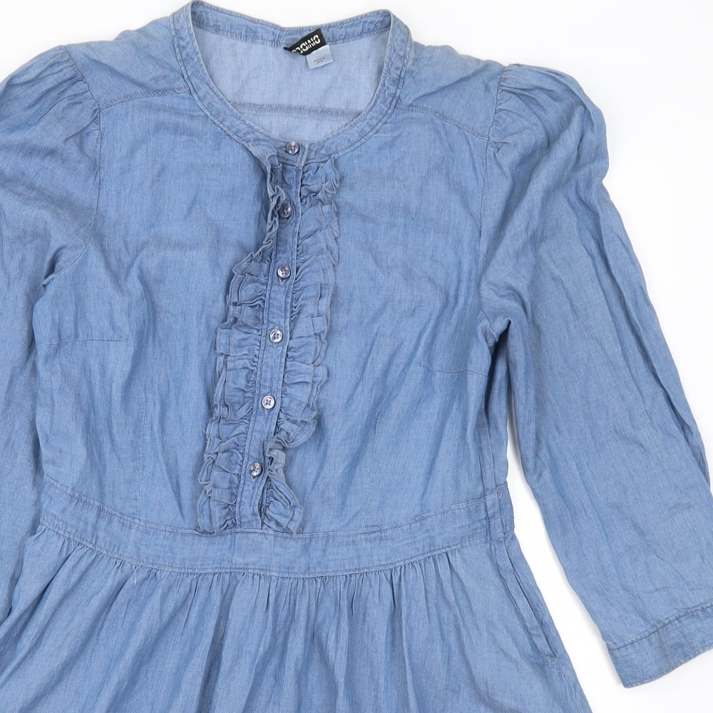 H&M Womens Blue   Skater Dress  Size 16