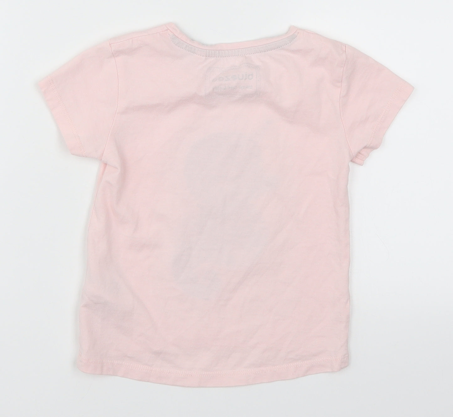 Bluezoo Girls Pink   Basic T-Shirt Size 18-24 Months  - Seahorse
