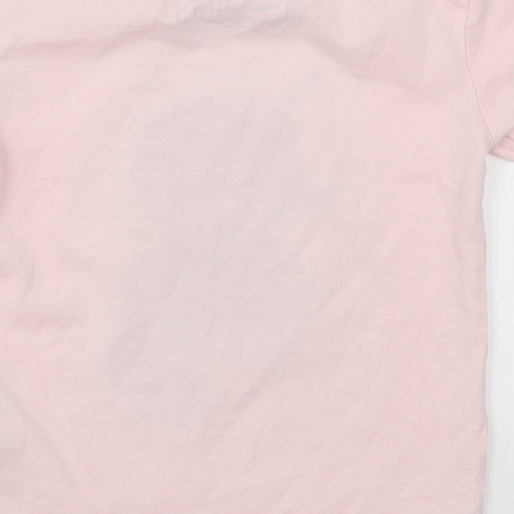 Bluezoo Girls Pink   Basic T-Shirt Size 18-24 Months  - Seahorse