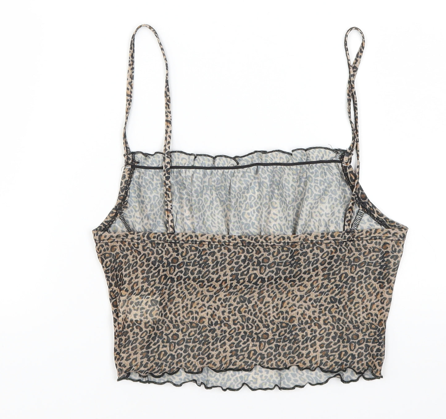 SheIn Womens Brown Animal Print  Cropped Tank Size S
