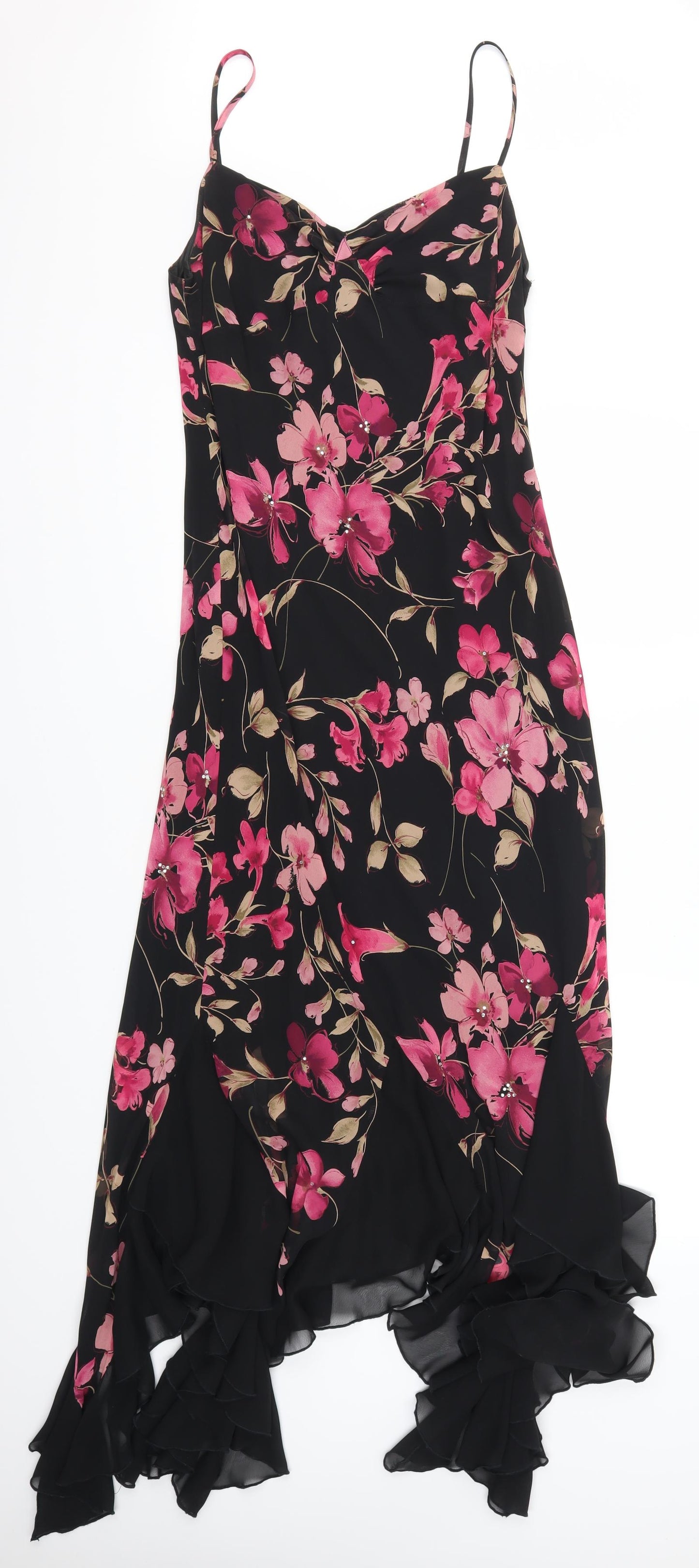 Milano Womens Pink Floral  Maxi  Size 18