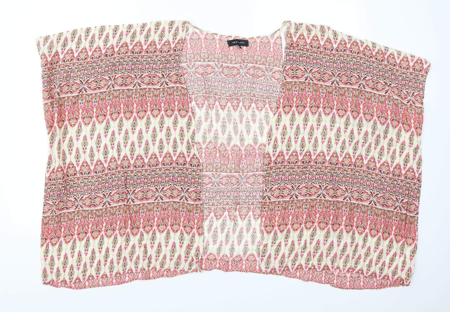 New Look Womens Pink Geometric  Kimono Jacket Size 10