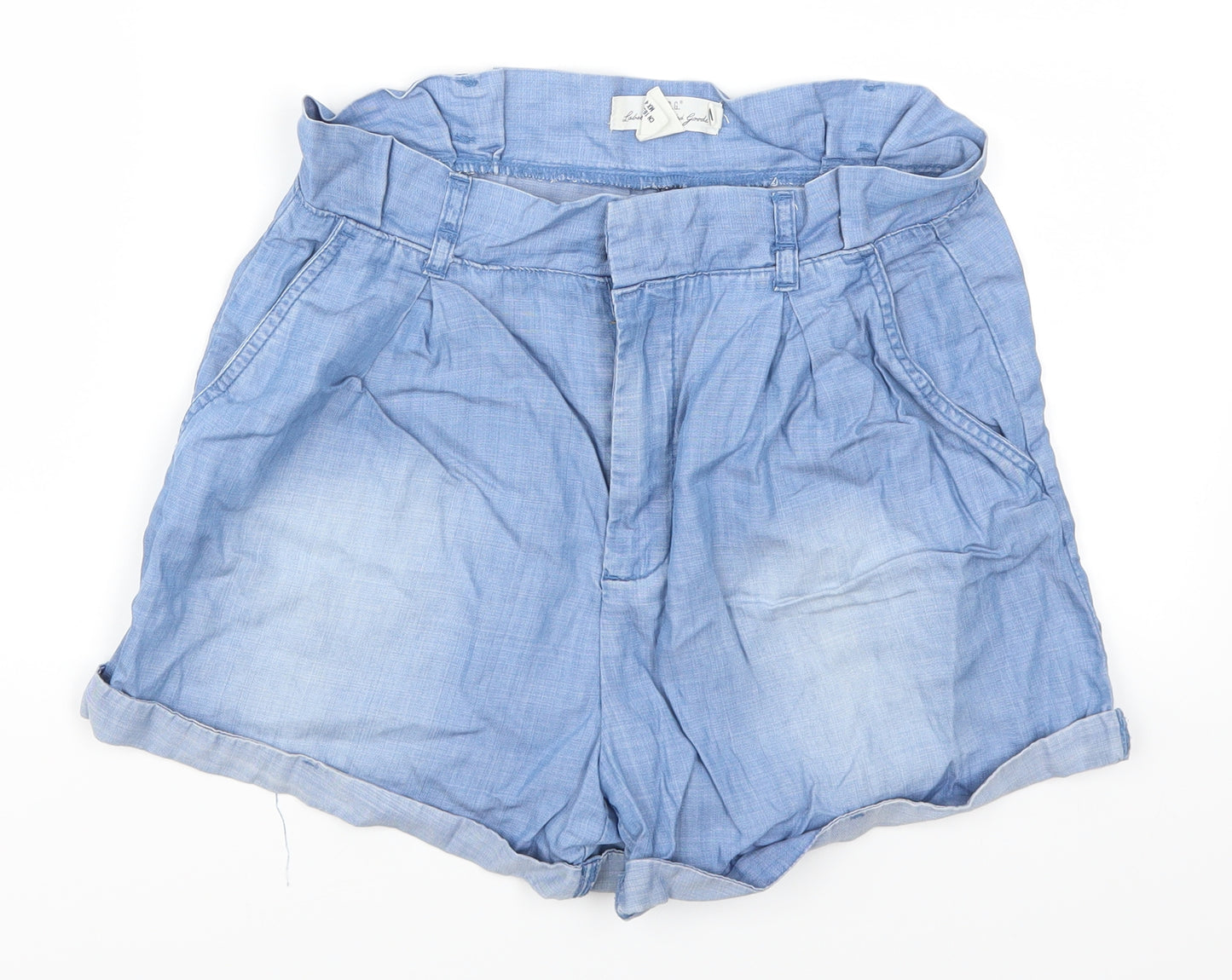 H&M Womens Blue   Paperbag Shorts Size 8
