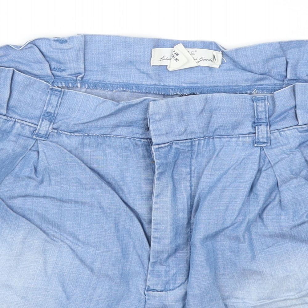 H&M Womens Blue   Paperbag Shorts Size 8
