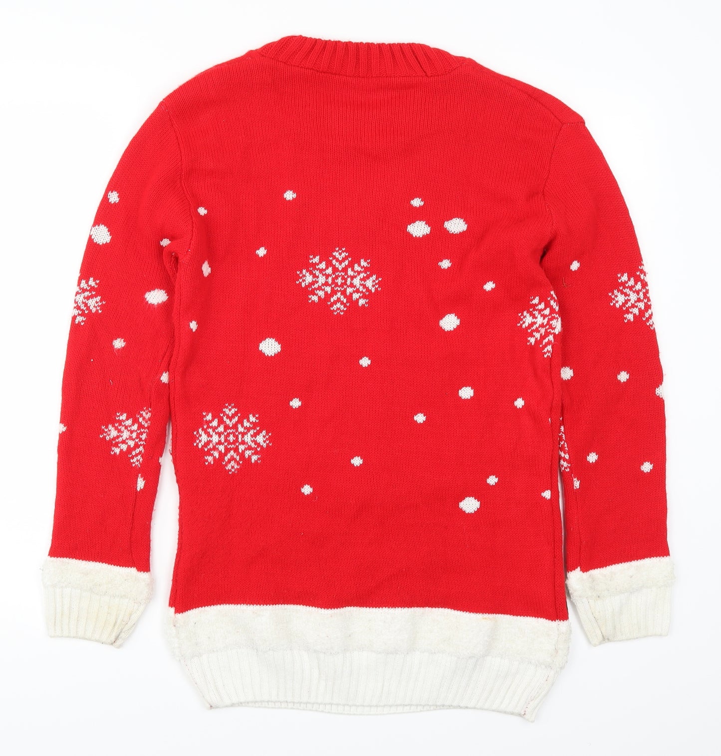 Preworn Womens Red   Pullover Jumper Size M  - Merry Christmas Reindeer