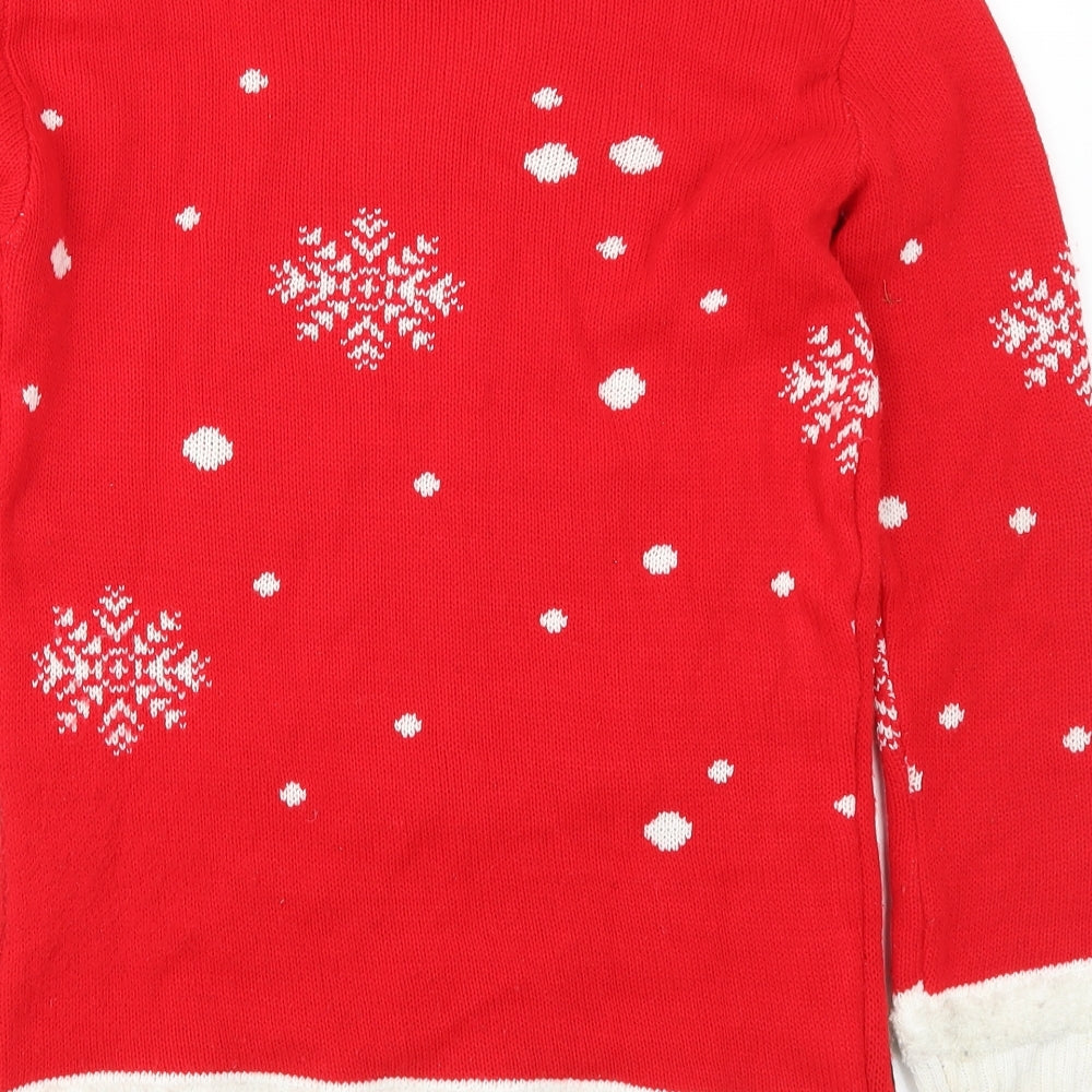 Preworn Womens Red   Pullover Jumper Size M  - Merry Christmas Reindeer