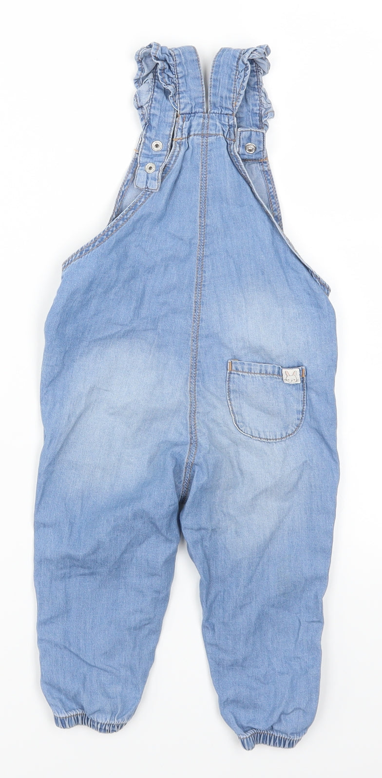 H&M Girls Blue   Dungaree One-Piece Size 12-18 Months