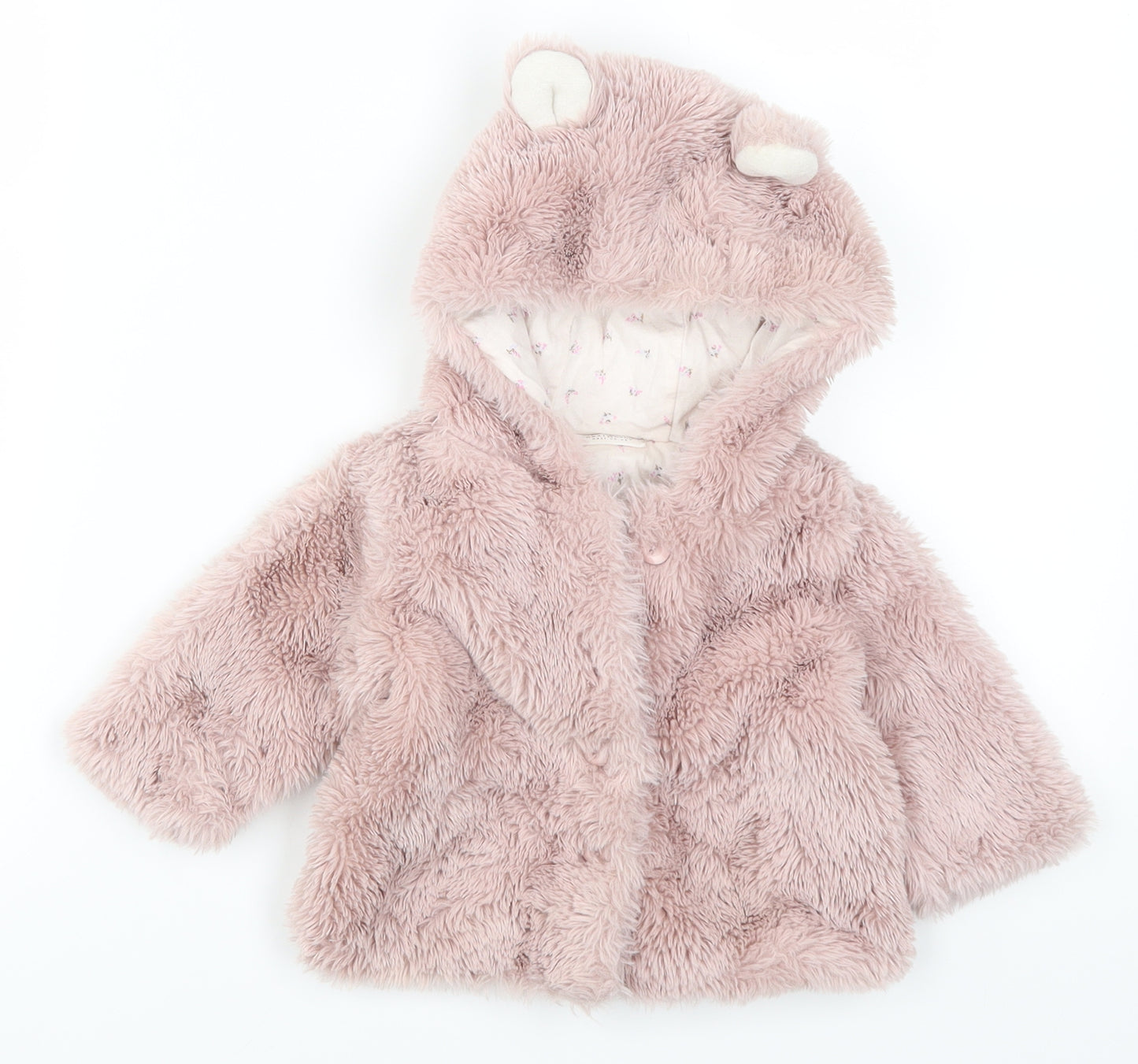 NEXT Girls Pink   Jacket  Size 0-3 Months  - Ears on Hood