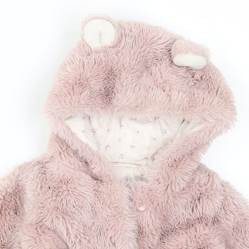 NEXT Girls Pink   Jacket  Size 0-3 Months  - Ears on Hood