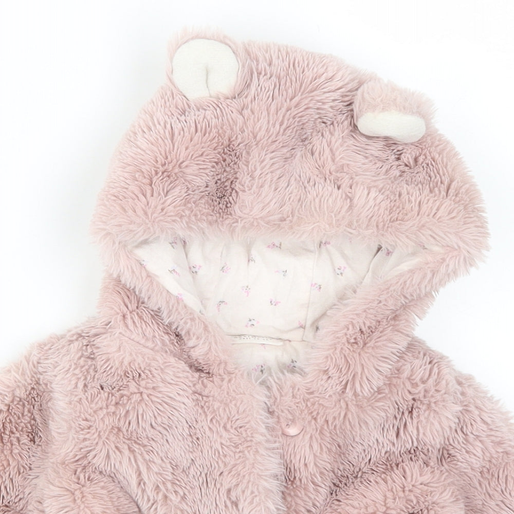 NEXT Girls Pink   Jacket  Size 0-3 Months  - Ears on Hood