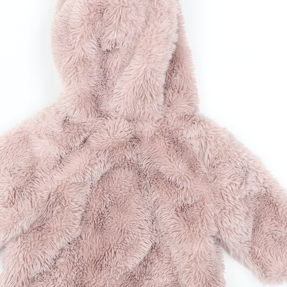 NEXT Girls Pink   Jacket  Size 0-3 Months  - Ears on Hood