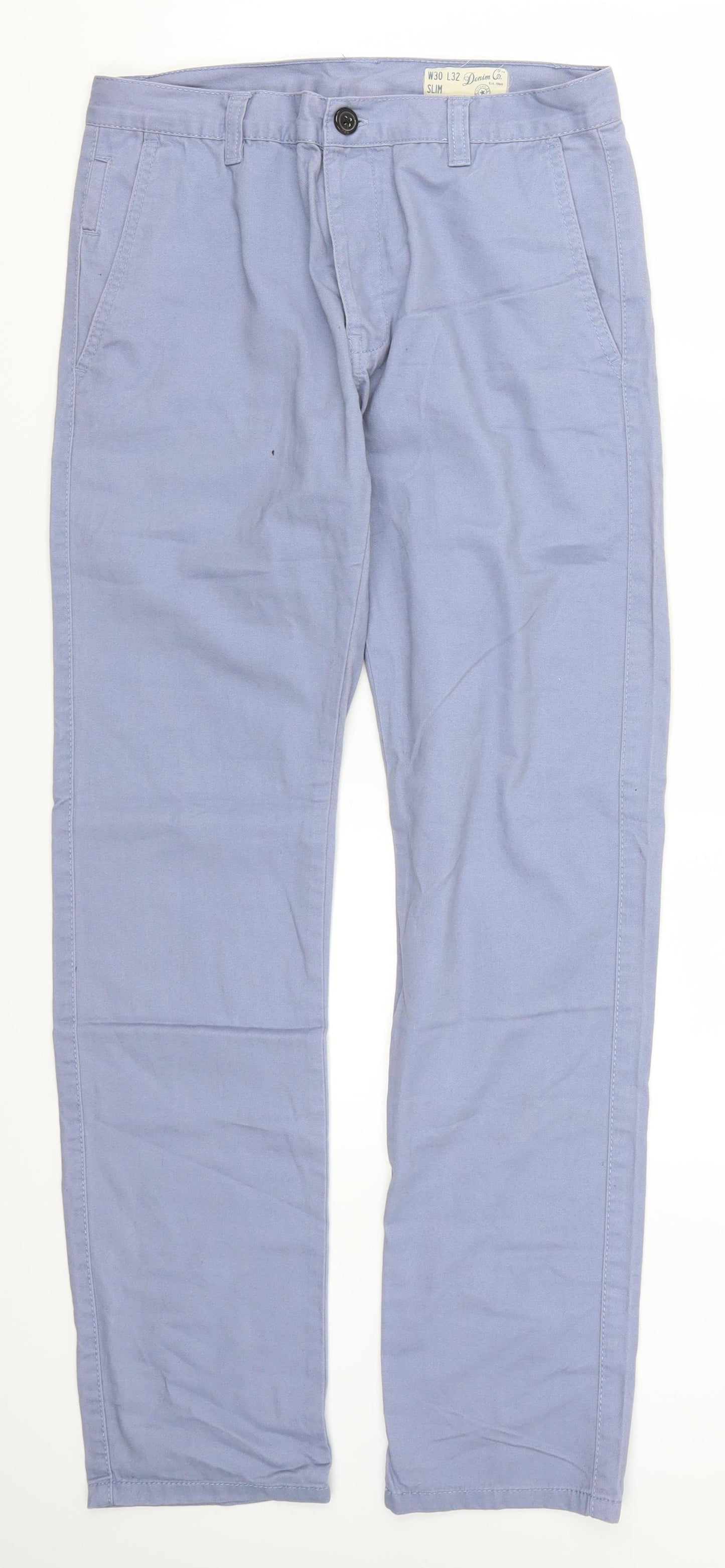 Denim Co Mens Blue   Chino Trousers Size 30 L32 in