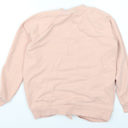 NEXT Womens Pink   Pullover Sweatshirt Size 8  - Twist Front