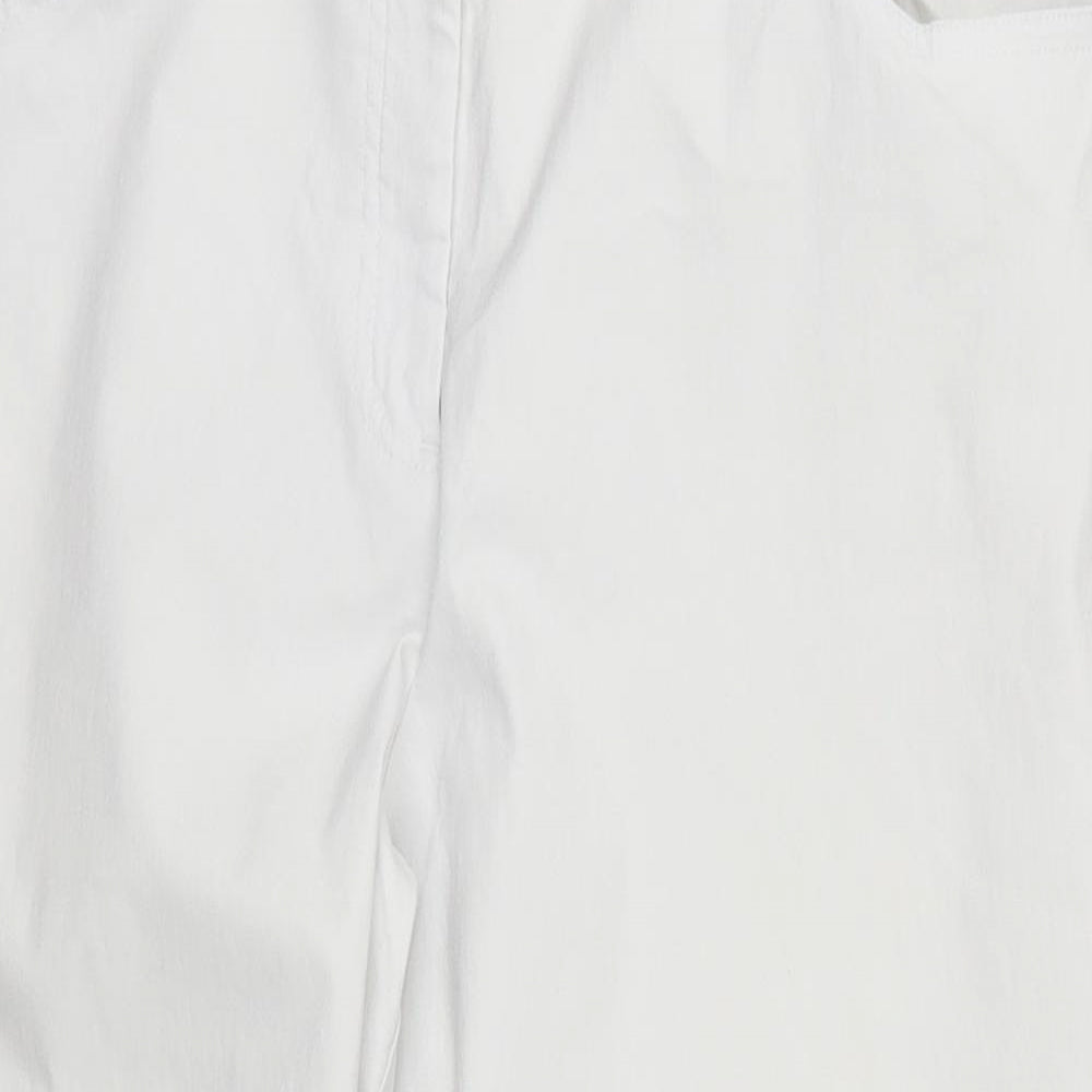W Lane Womens White   Cropped Trousers Size 16 L22 in