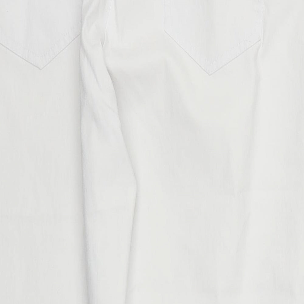 W Lane Womens White   Cropped Trousers Size 16 L22 in