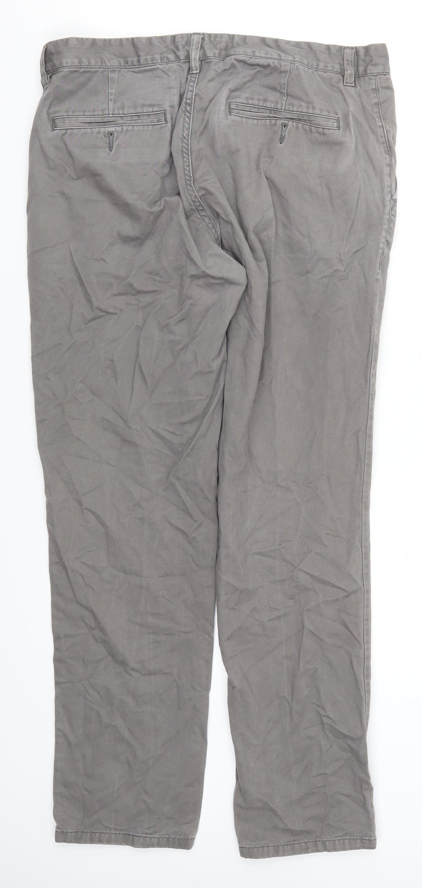 NEXT Mens Grey   Chino Trousers Size 34 L32 in