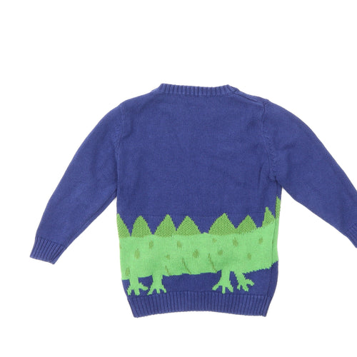 George Boys Blue  Knit Pullover Jumper Size 2-3 Years  - Crocodile
