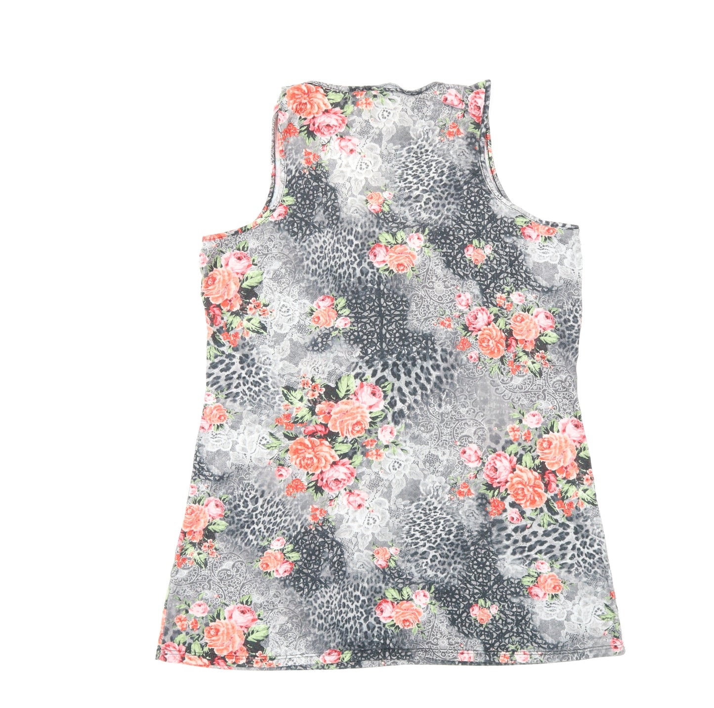 Atmosphere Womens Green Floral  Basic Tank Size 16