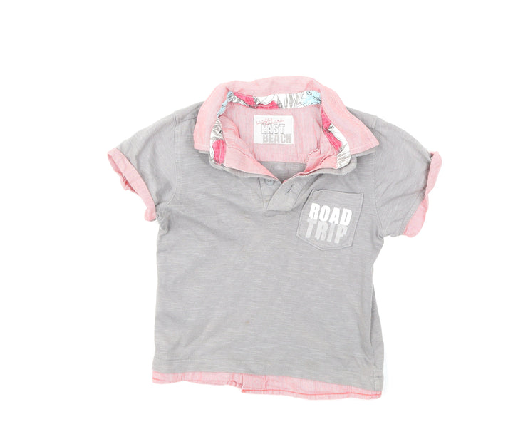 Mothercare Boys Grey Basic Polo Size 2-3 Years - road trip