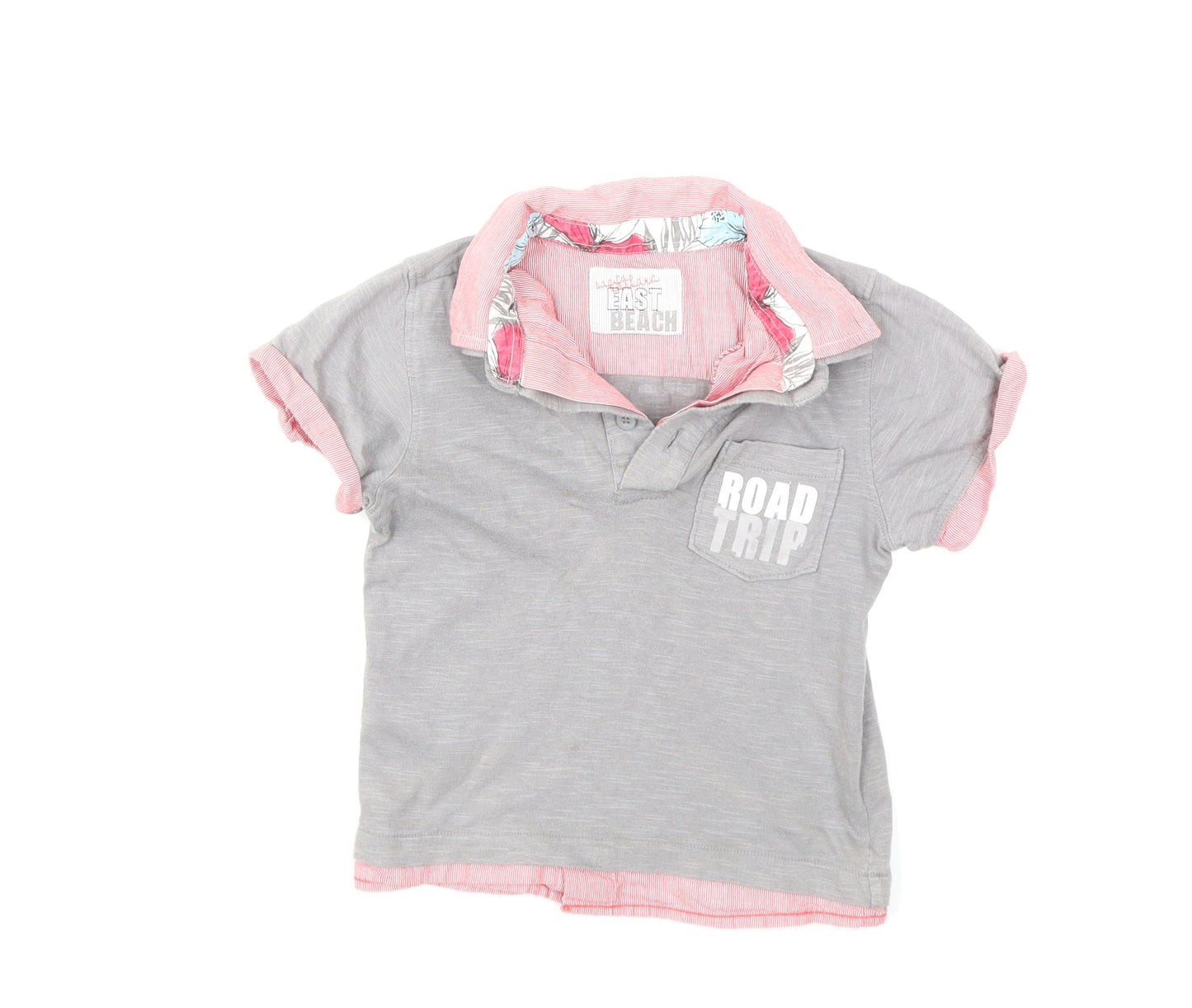 Mothercare Boys Grey   Basic Polo Size 2-3 Years  - road trip
