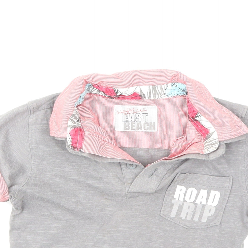Mothercare Boys Grey   Basic Polo Size 2-3 Years  - road trip