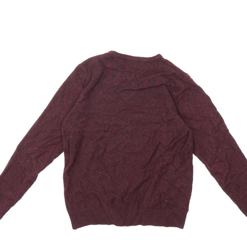 Primark Mens Red  Knit Pullover Jumper Size S