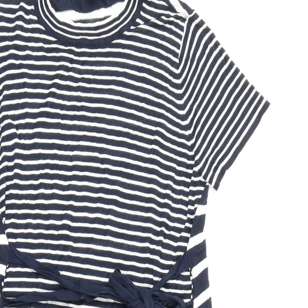 NEXT Womens Blue Striped  Jumper Dress  Size 18