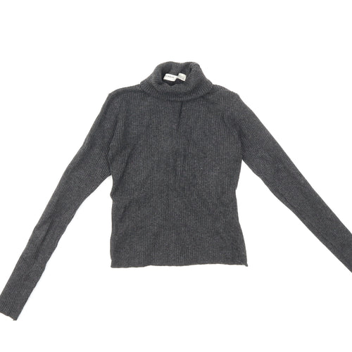 Pull&Bear Womens Grey  Knit Pullover Jumper Size S