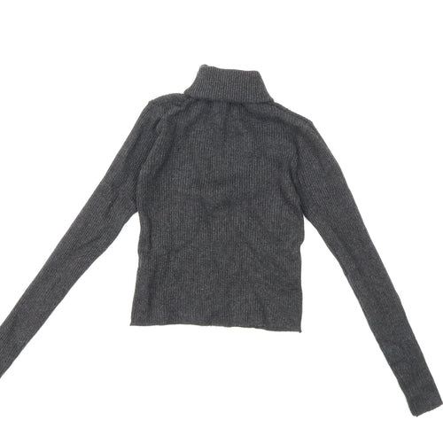 Pull&Bear Womens Grey  Knit Pullover Jumper Size S