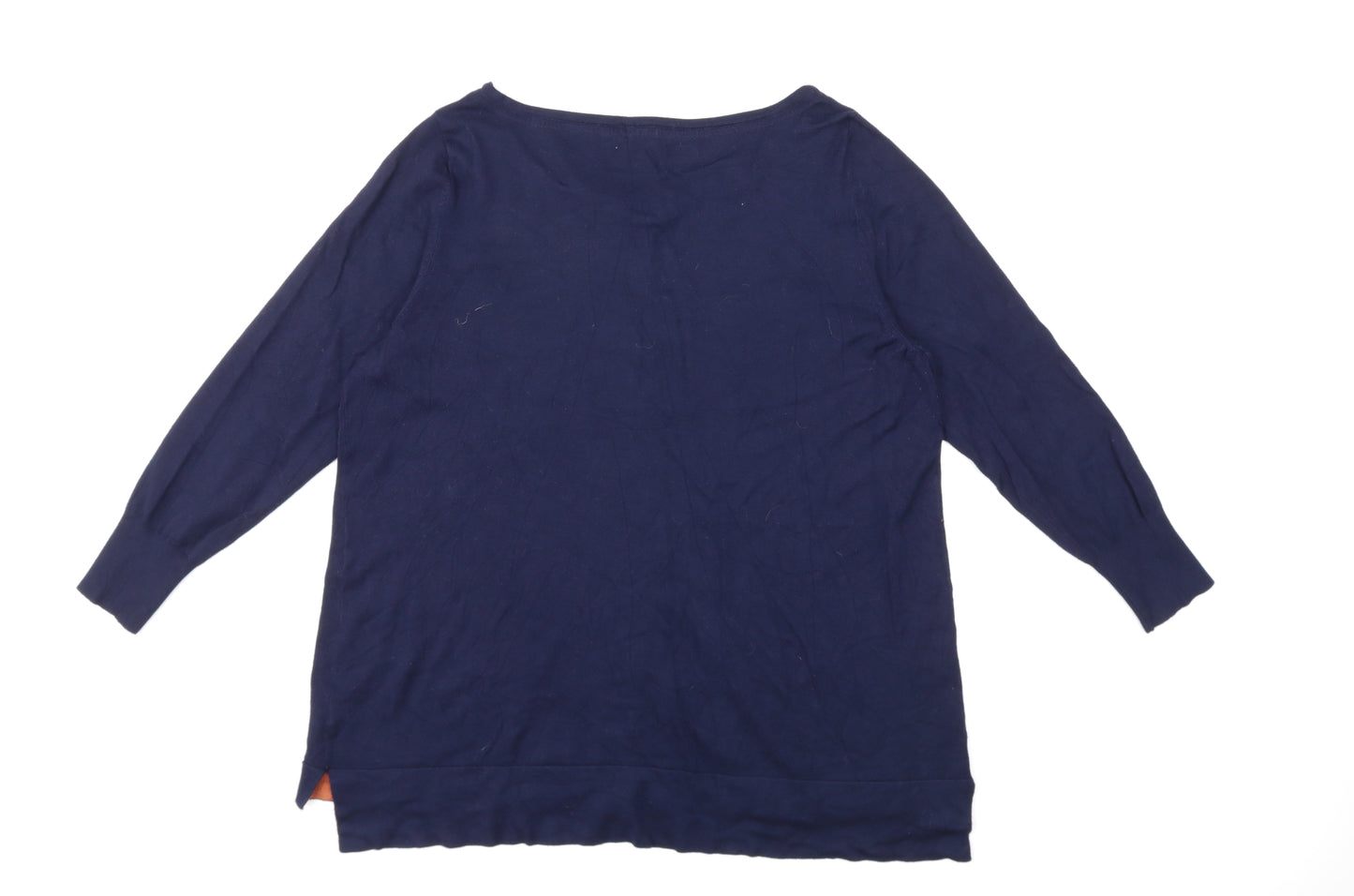 Nutmeg Womens Blue  Knit Pullover Jumper Size 22