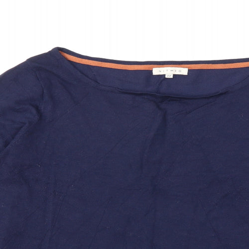 Nutmeg Womens Blue  Knit Pullover Jumper Size 22