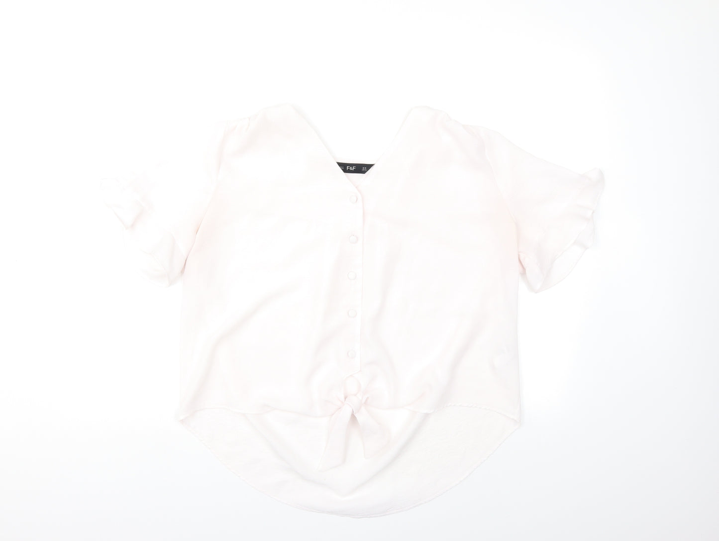 F&F Womens Pink   Basic Blouse Size 18  - Frill sleeve