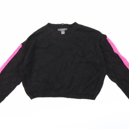 Primark Womens Black  Knit Pullover Jumper Size 6