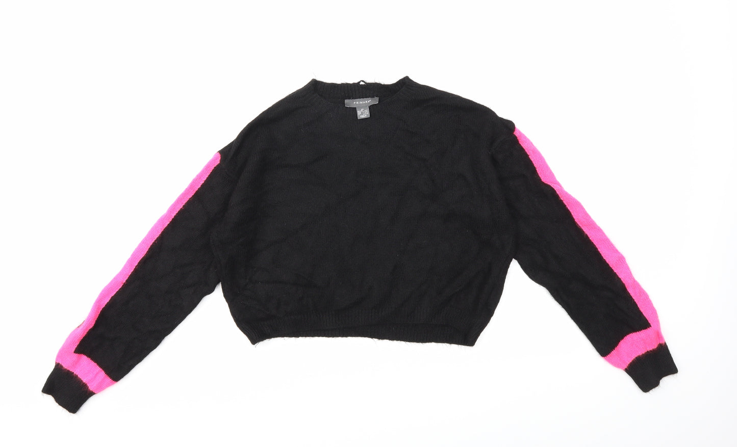 Primark Womens Black  Knit Pullover Jumper Size 6