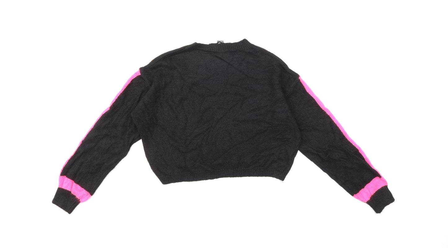 Primark Womens Black  Knit Pullover Jumper Size 6