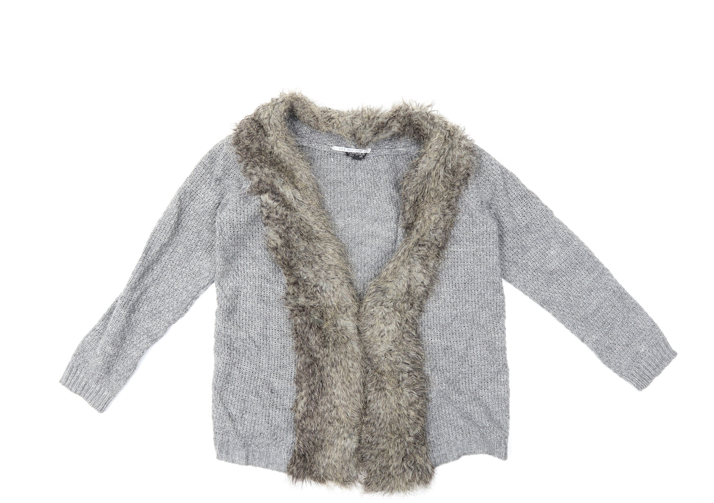 Topshop Womens Green  Knit Cardigan Jumper Size 8