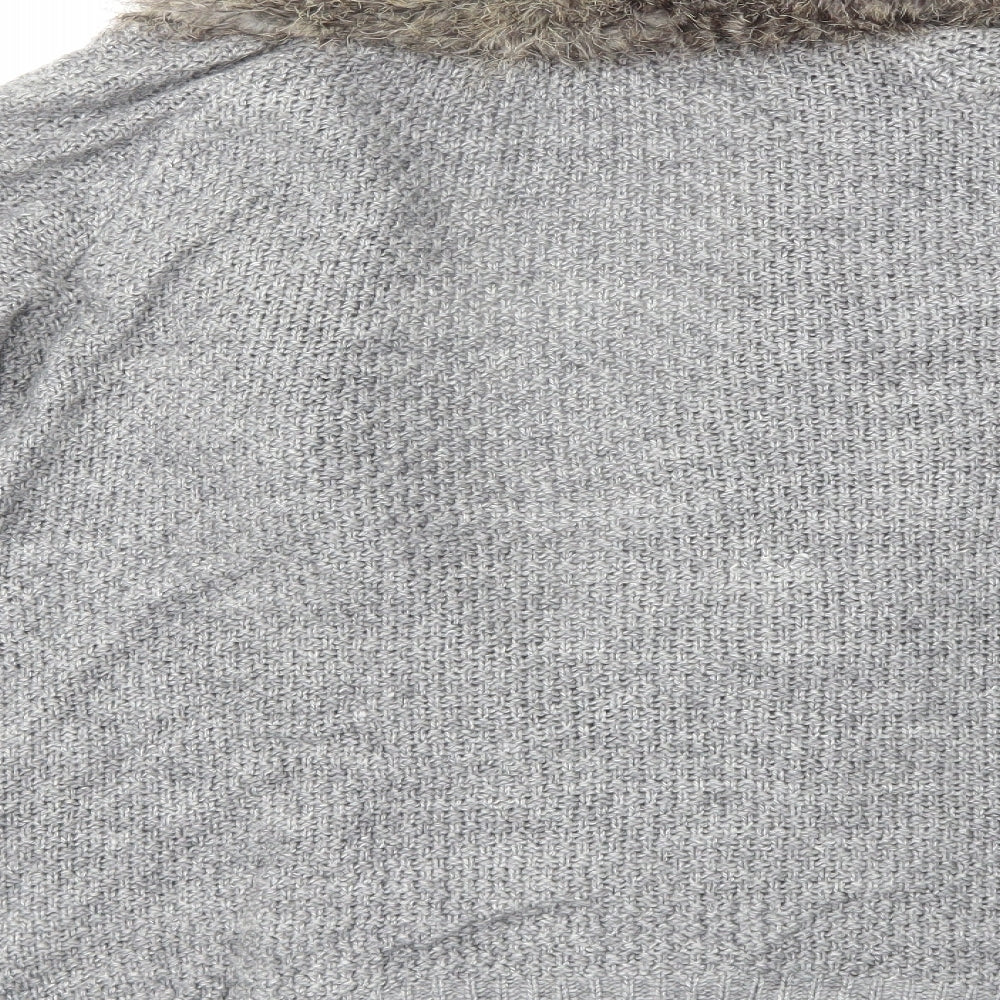 Topshop Womens Green  Knit Cardigan Jumper Size 8