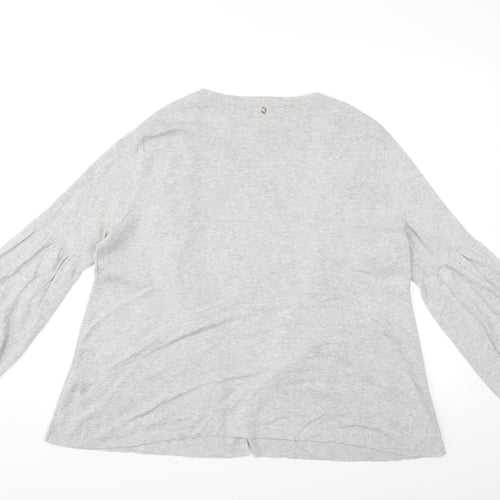 Preworn Womens Grey  Knit Cardigan Jumper Size 18