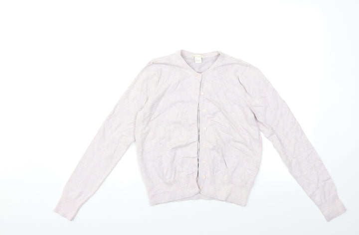 H&M Womens Purple Knit Cardigan Jumper Size S